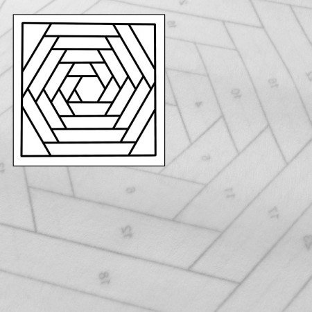 Support intissé motifs hexagone - 20 x 20 cm