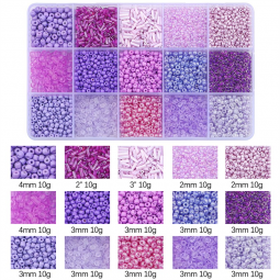 Coffret 150 g de perles de rocaille