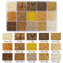 Coffret 150 g de perles de rocaille