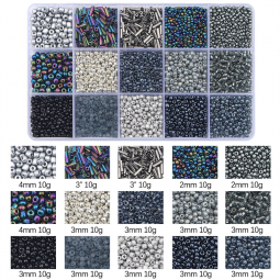 Coffret 150 g de perles de rocaille