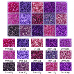 Coffret 150 g de perles de rocaille