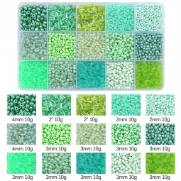 Coffret 150 g de perles de rocaille
