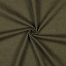 Tissu lin coton - Vert mousse
