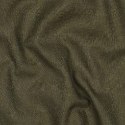 Tissu lin coton - Vert mousse