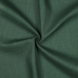 Tissu lin coton - Vert foncé