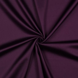 Tissu coton uni satiné - Aubergine