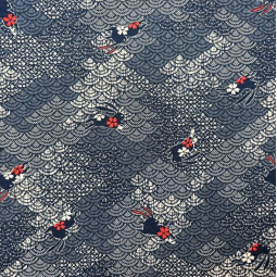 Tissu japonais - Lapin et seigaiha