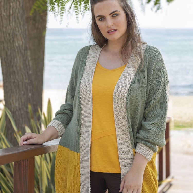 Kit de tricot - Gilet bicolore - Alabama