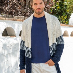 Kit de tricot - Gilet bicolore - Alabama