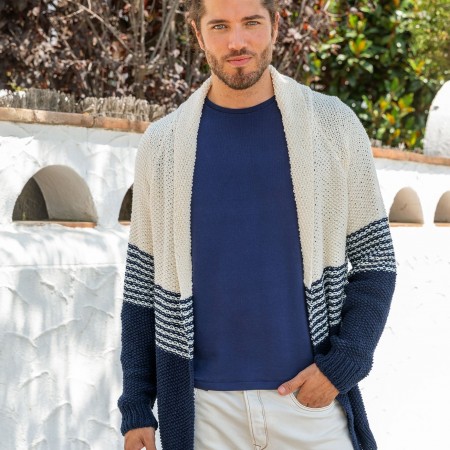 Kit de tricot - Gilet bicolore - Alabama