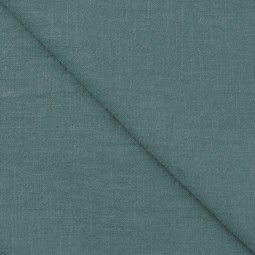 Tissu lin lavé - menthe foncé