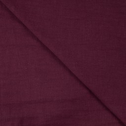 Tissu lin lavé - Bordeaux
