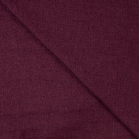 Tissu lin lavé - Bordeaux
