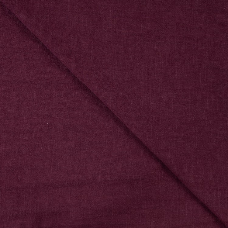 Tissu lin lavé - Bordeaux