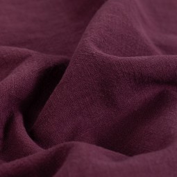 Tissu lin lavé - Bordeaux
