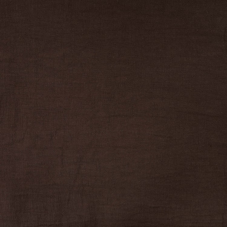 Tissu lin lavé - brun foncé