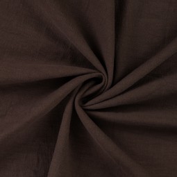 Tissu lin lavé - brun foncé