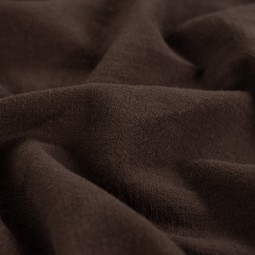 Tissu lin lavé - brun foncé