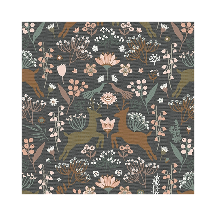 Art Gallery Fabrics - Botanist - Woodlandia Charcoal