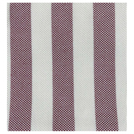 Tissu toile extérieur - Rayure bordeaux