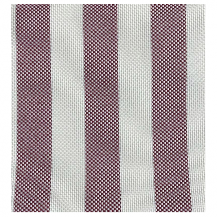 Tissu toile extérieur - Rayure bordeaux