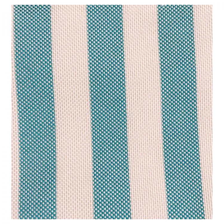 Tissu toile extérieur - Rayure turquoise