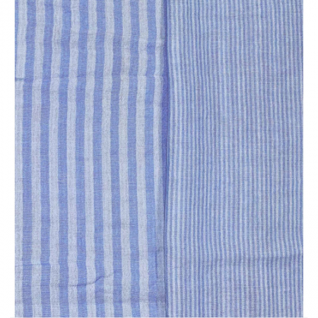Tissu double gaze - Stripes bleu ciel