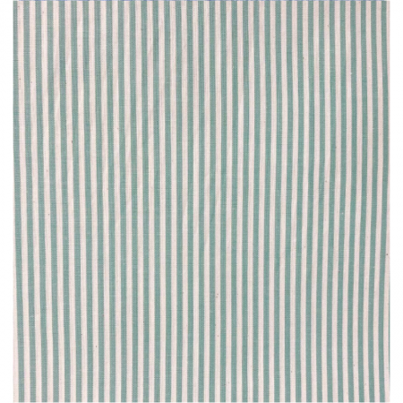 Tissu coton viscose - Rayures blanc vert