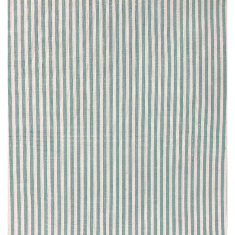 Tissu coton viscose - Rayures blanc vert