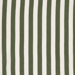 Tissu double gaze - Rayures vert kaki