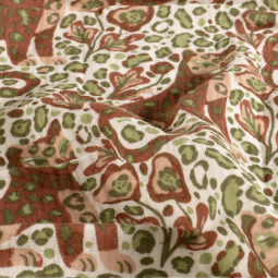 Tissu double gaze - Panthère blanc cassé