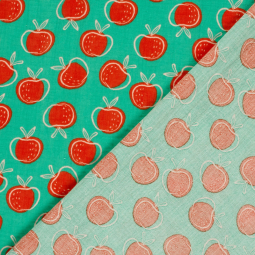 Tissu double gaze - Pomme menthe foncé