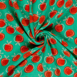 Tissu double gaze - Pomme menthe foncé