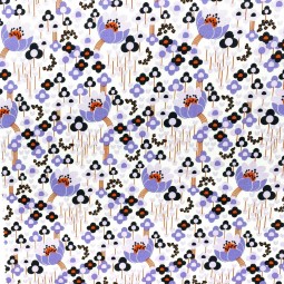 Tissu cretonne - Clodette violet