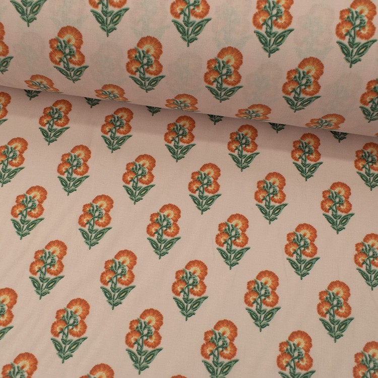 Tissu coton - Adi rose