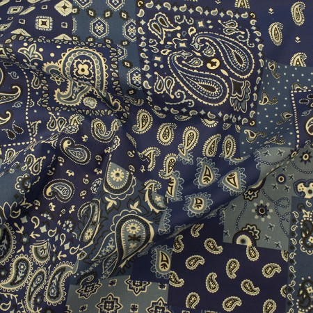 Tissu coton - Farwest bleu
