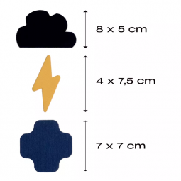 Pièces adhésive spécial stretch design éclair nuage - Fabpatch X Prym