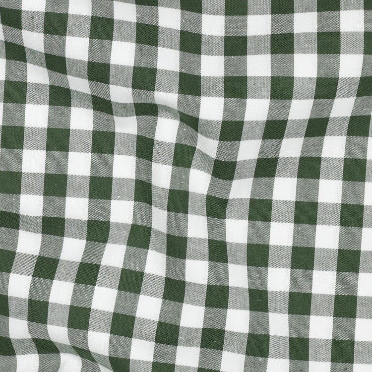 Tissu coton vichy - vert foncé