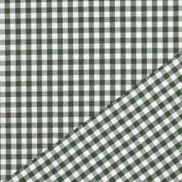 Tissu coton vichy - vert foncé