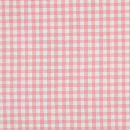 Tissu coton vichy - Vieux rose