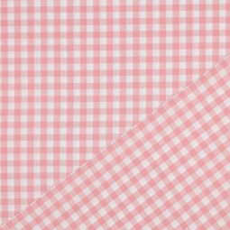 Tissu coton vichy - Vieux rose