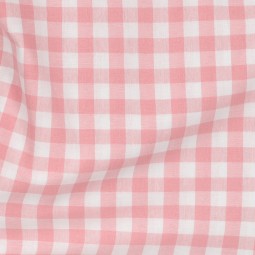 Tissu coton vichy - Vieux rose