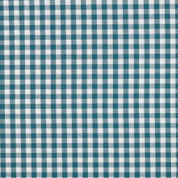 Tissu coton vichy - Pétrole