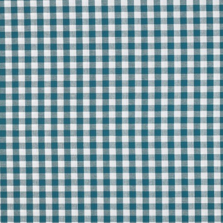 Tissu coton vichy - Pétrole
