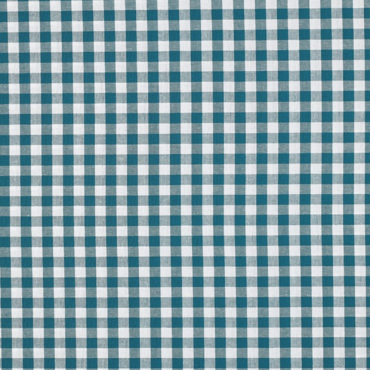 Tissu coton vichy - Pétrole