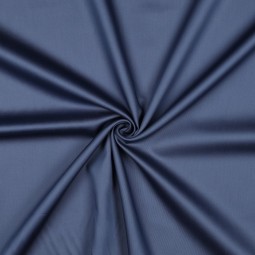 Tissu coton uni satiné - Bleu nuit