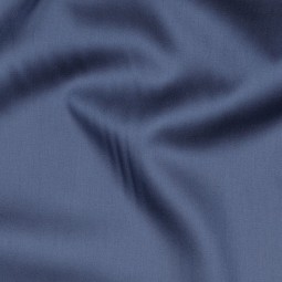 Tissu coton uni satiné - Bleu nuit
