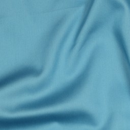 Tissu coton uni satiné - Bleu givré