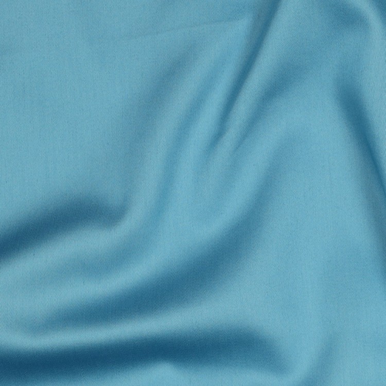 Tissu coton uni satiné - Bleu givré