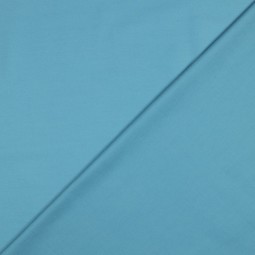 Tissu coton uni satiné - Bleu givré